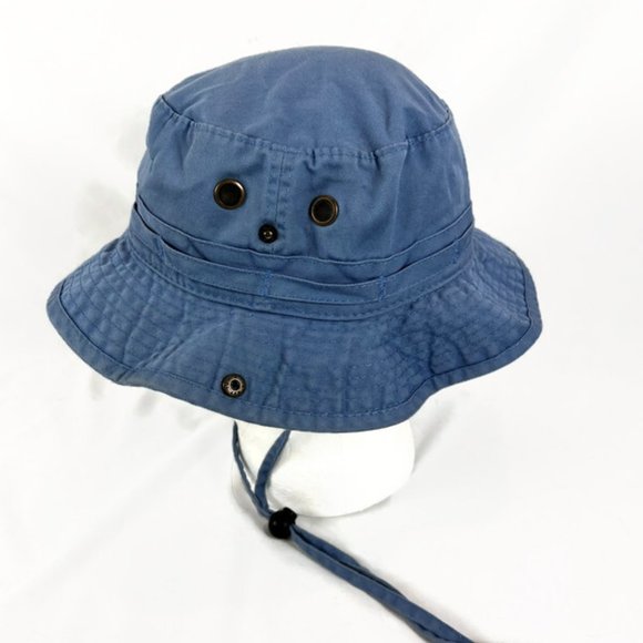Ethos Blue Bucket Hat with Drawstring Hat Sun Hiking Camping Outdoor - Picture 2 of 5